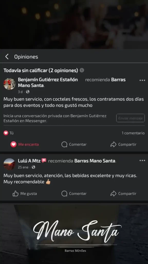 barra libre para eventos
